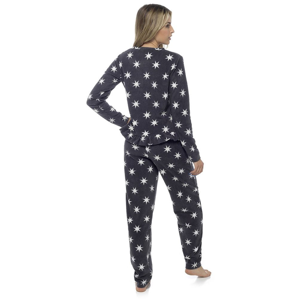 Womens/Ladies Fleece Thermal Pyjamas Pyjama PJs Winter Nightwear Set Size 8-22