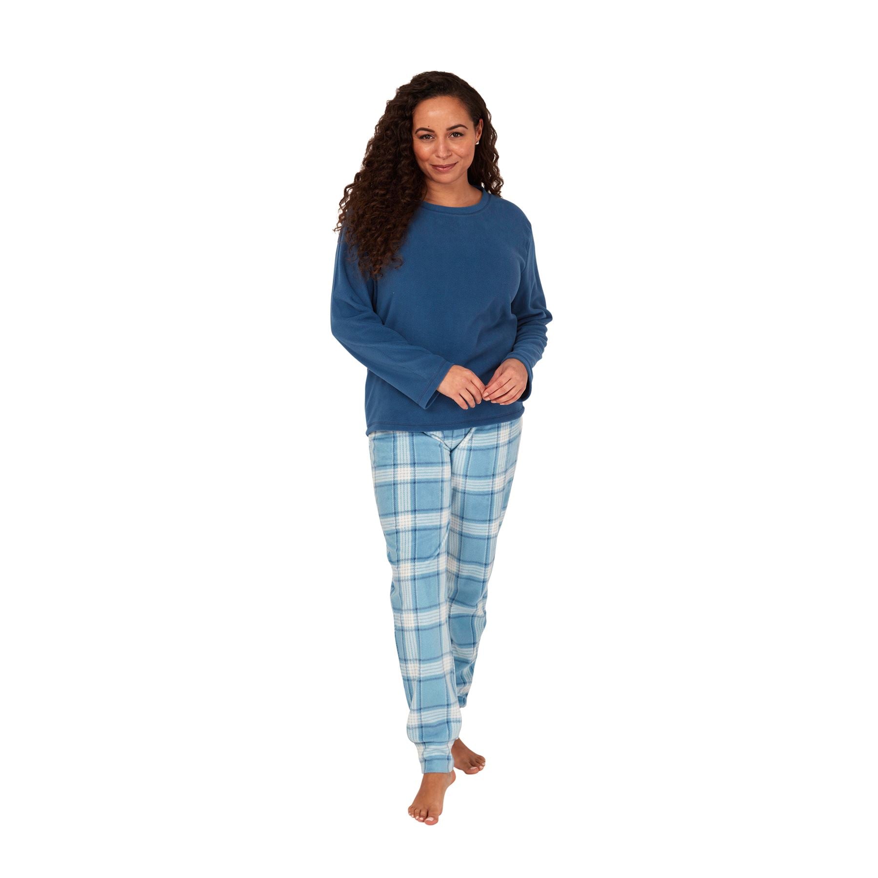 Womens/Ladies Fleece Thermal Pyjamas Pyjama PJs Winter Nightwear Set Size 8-22