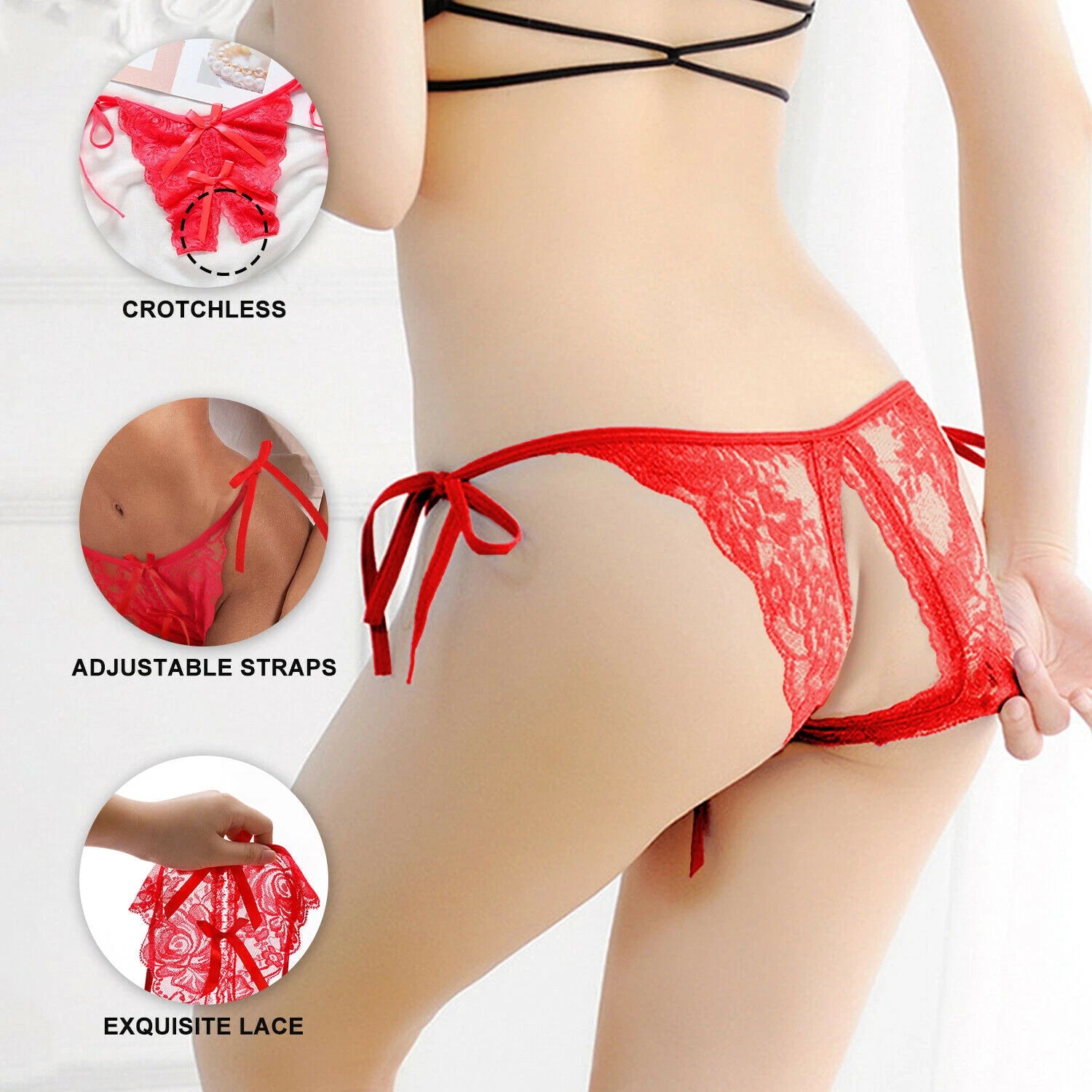 Womens Sexy Lingerie Sleepwear Nightwear Underwear Teddy Babydoll Lace Dress Set