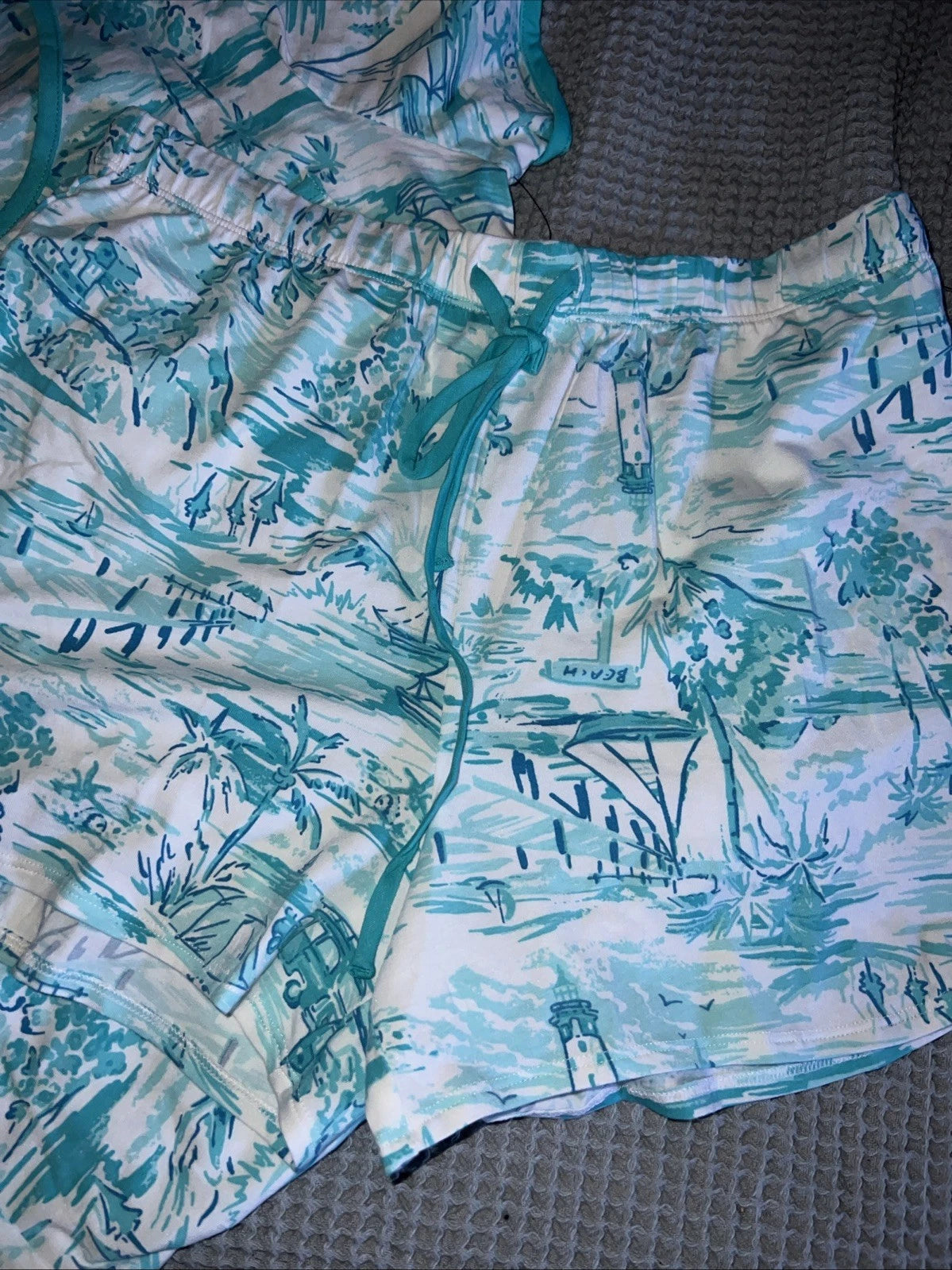 Cuddl Duds Women's 2-Pc. Printed Shortie Boxer Pajamas Set