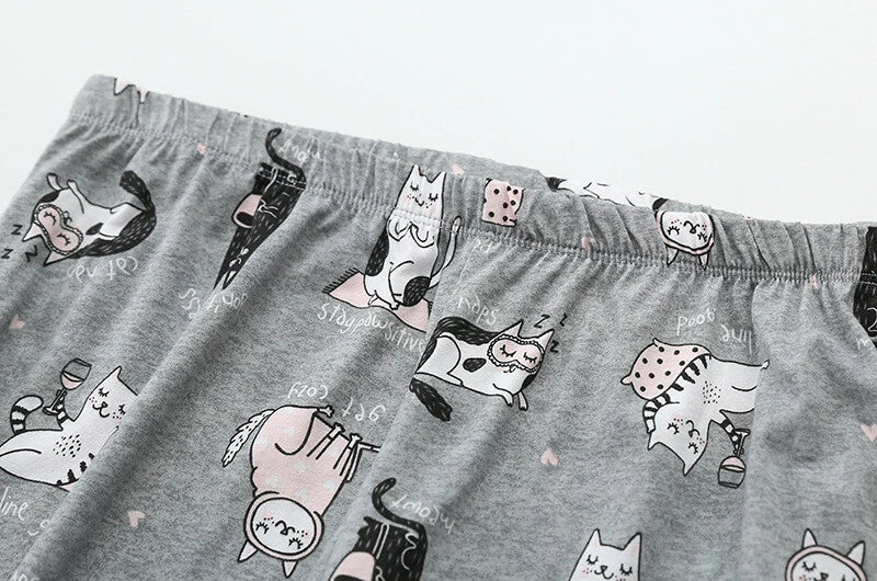 Womens Capri Set Sleepwear Pajamas Woman Sleep Nightshirt Home wear Nightwear Pj