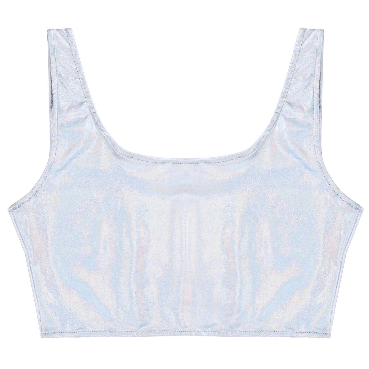Womens Lingerie Set Patent Leather Crop Top Two-Piece Miniskirt Tank Outfits