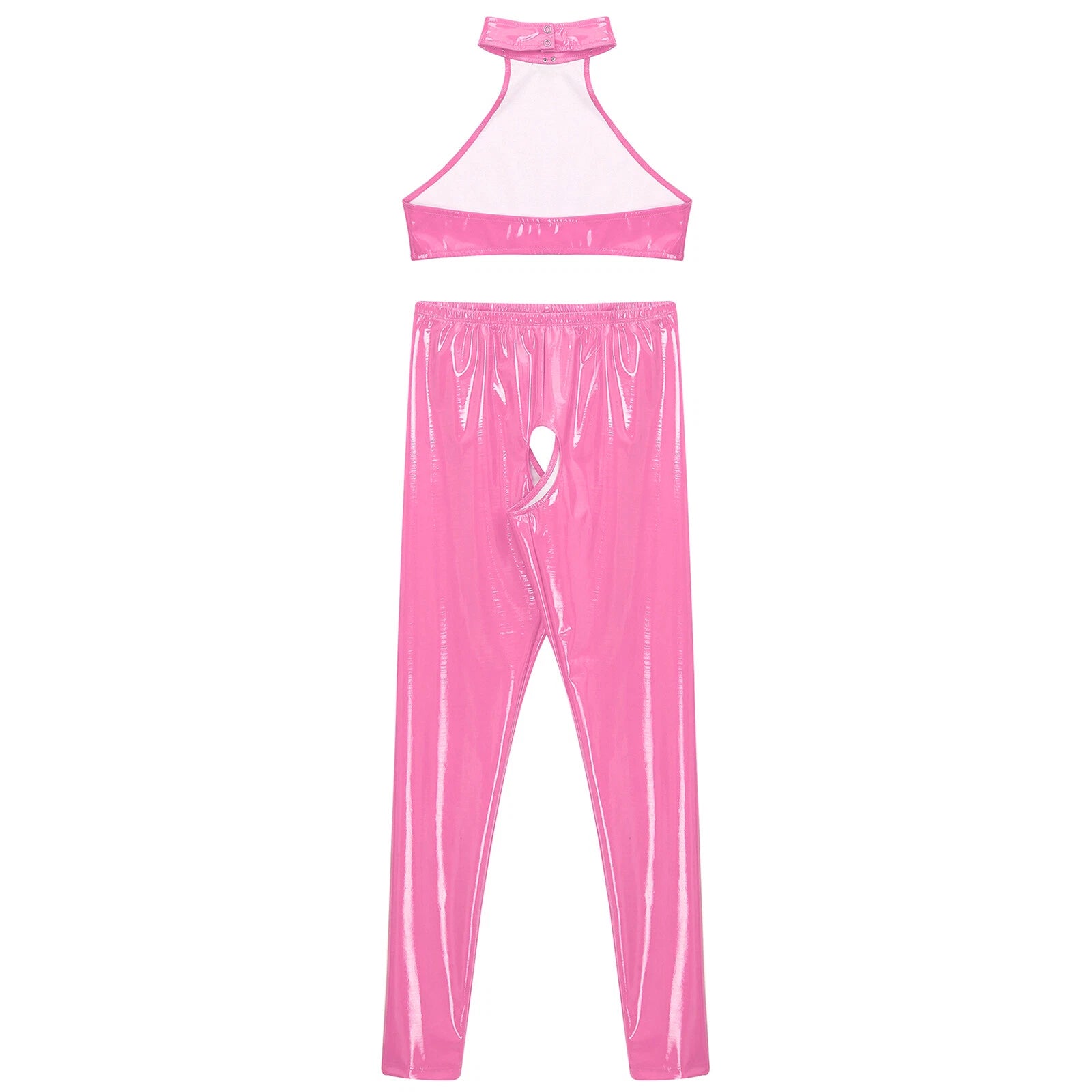 Womens Catsuit Crotchless Nightwear Costume Lingerie Set Bralette Clubwear Bra