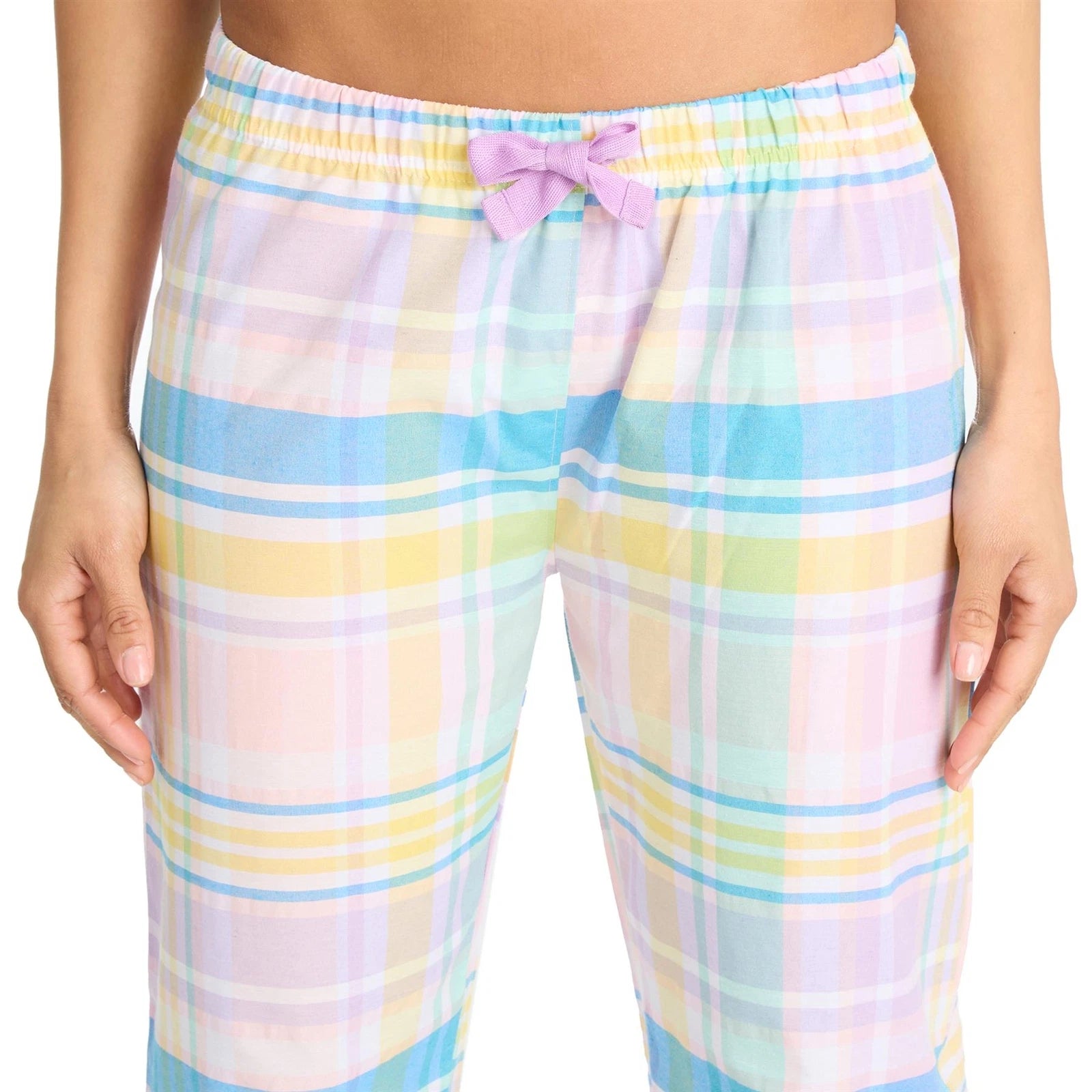 Womens/Ladies Pyjamas Yarn Dyed Woven Check Pyjama Set PJs Size 8-22