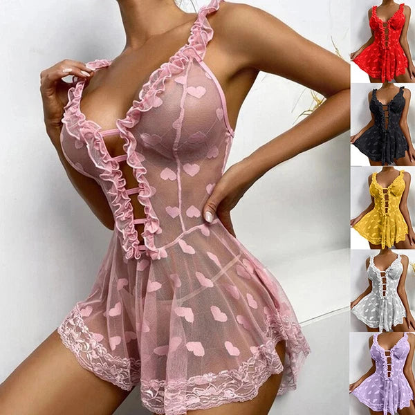 Sexy Women Lingerie Lace Babydoll Underwear Sleepwear Nightgown Slip Dress New