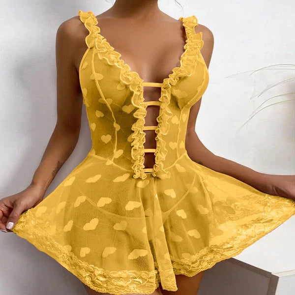 Sexy Women Lingerie Lace Babydoll Underwear Sleepwear Nightgown Slip Dress New