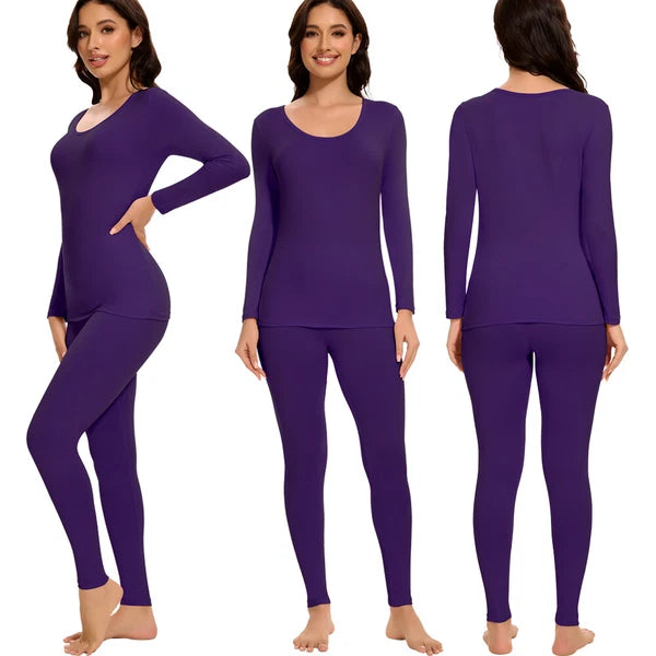 Ropa Interior Térmica para Mujer Conjunto de Pantalones Y Tops Ultra Suave Warm