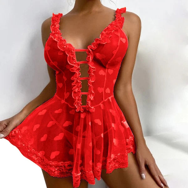 Sexy Women Lingerie Lace Babydoll Underwear Sleepwear Nightgown Slip Dress New