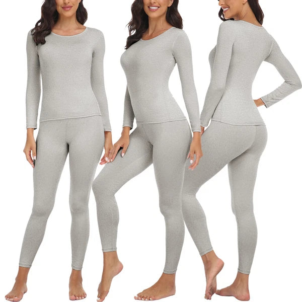 Women's Long Johns Thermal Underwear Warm Base Layer Pajama Set for Cold Weather