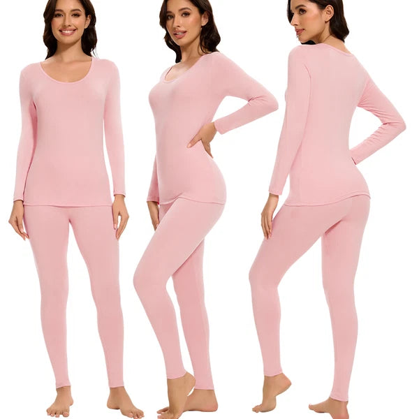 Ropa Interior Térmica para Mujer Conjunto de Pantalones Y Tops Ultra Suave Warm