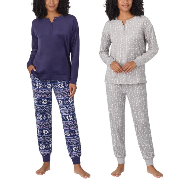 NWT Nautica Women's 2-Pc  PJ Lightweight Stretch Fleece Pajama Lounge Set s:S-3X