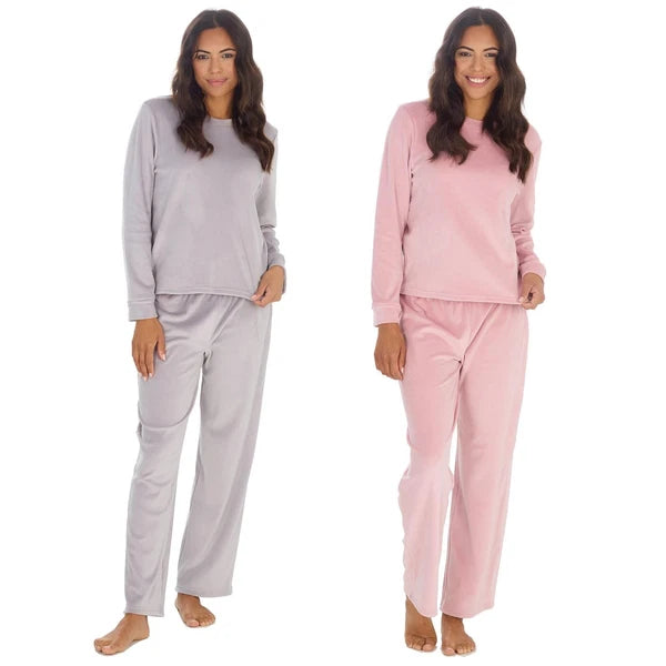 Womens/Ladies Super Soft Lounge Pyjamas Pyjama PJ Nightwear Set Size 8-22
