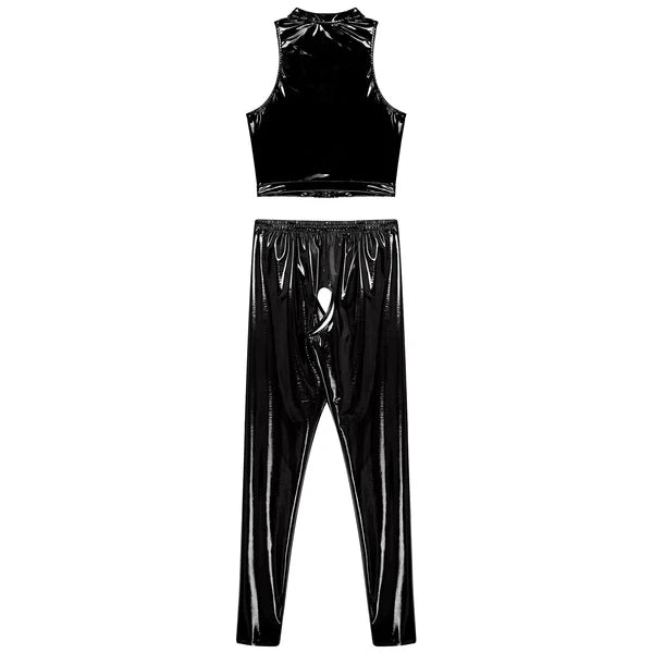 Womens Catsuit Crotchless Nightwear Costume Lingerie Set Bralette Clubwear Bra