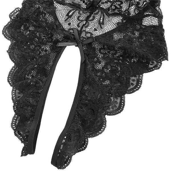 Womens Sexy Lace Bodys Lingerie Crotchless Babydoll Bodysuit Nightwear Underwear