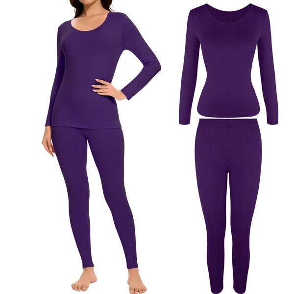Ropa Interior Térmica para Mujer Conjunto de Pantalones Y Tops Ultra Suave Warm