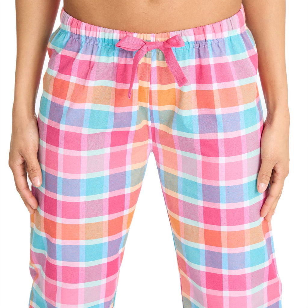 Womens/Ladies Pyjamas Yarn Dyed Woven Check Pyjama Set PJs Size 8-22