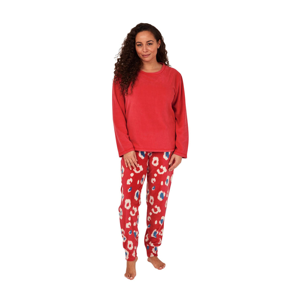 Womens/Ladies Fleece Thermal Pyjamas Pyjama PJs Winter Nightwear Set Size 8-22