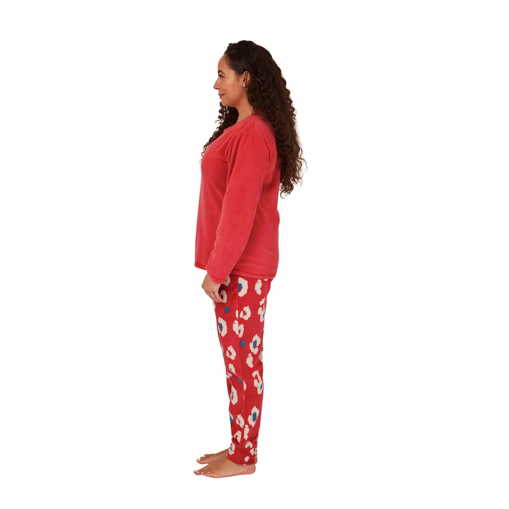 Womens/Ladies Fleece Thermal Pyjamas Pyjama PJs Winter Nightwear Set Size 8-22