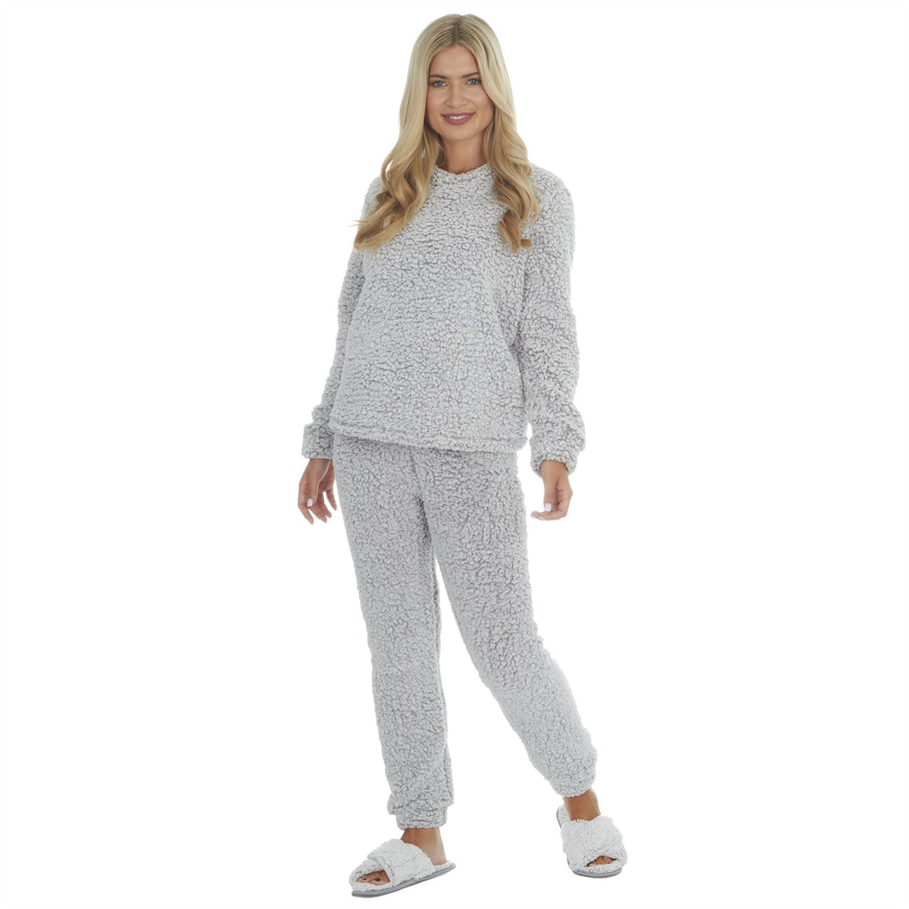 Womens/Ladies Fleece Thermal Pyjamas Pyjama PJs Winter Nightwear Set Size 8-22