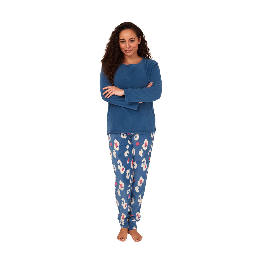 Womens/Ladies Fleece Thermal Pyjamas Pyjama PJs Winter Nightwear Set Size 8-22