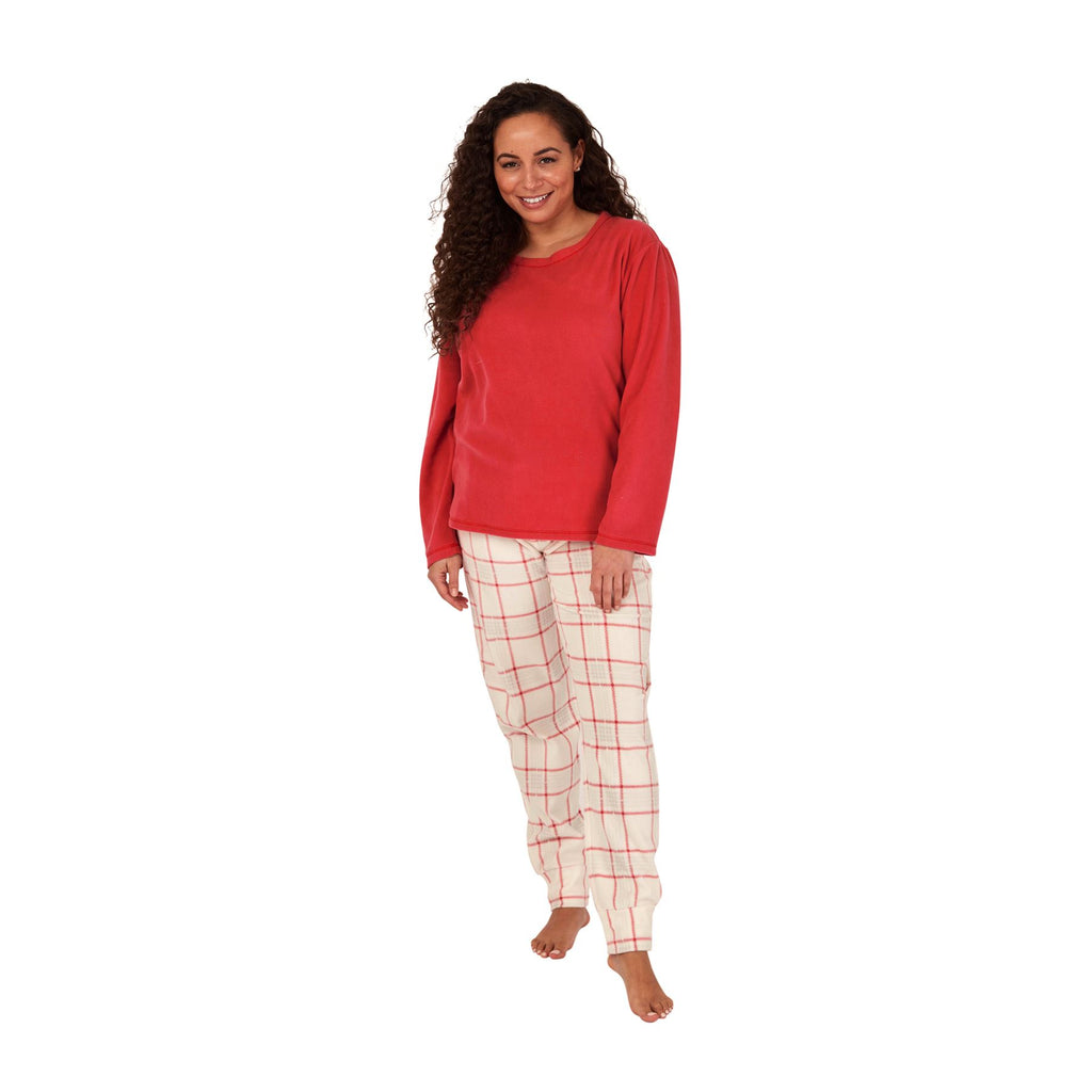 Womens/Ladies Fleece Thermal Pyjamas Pyjama PJs Winter Nightwear Set Size 8-22