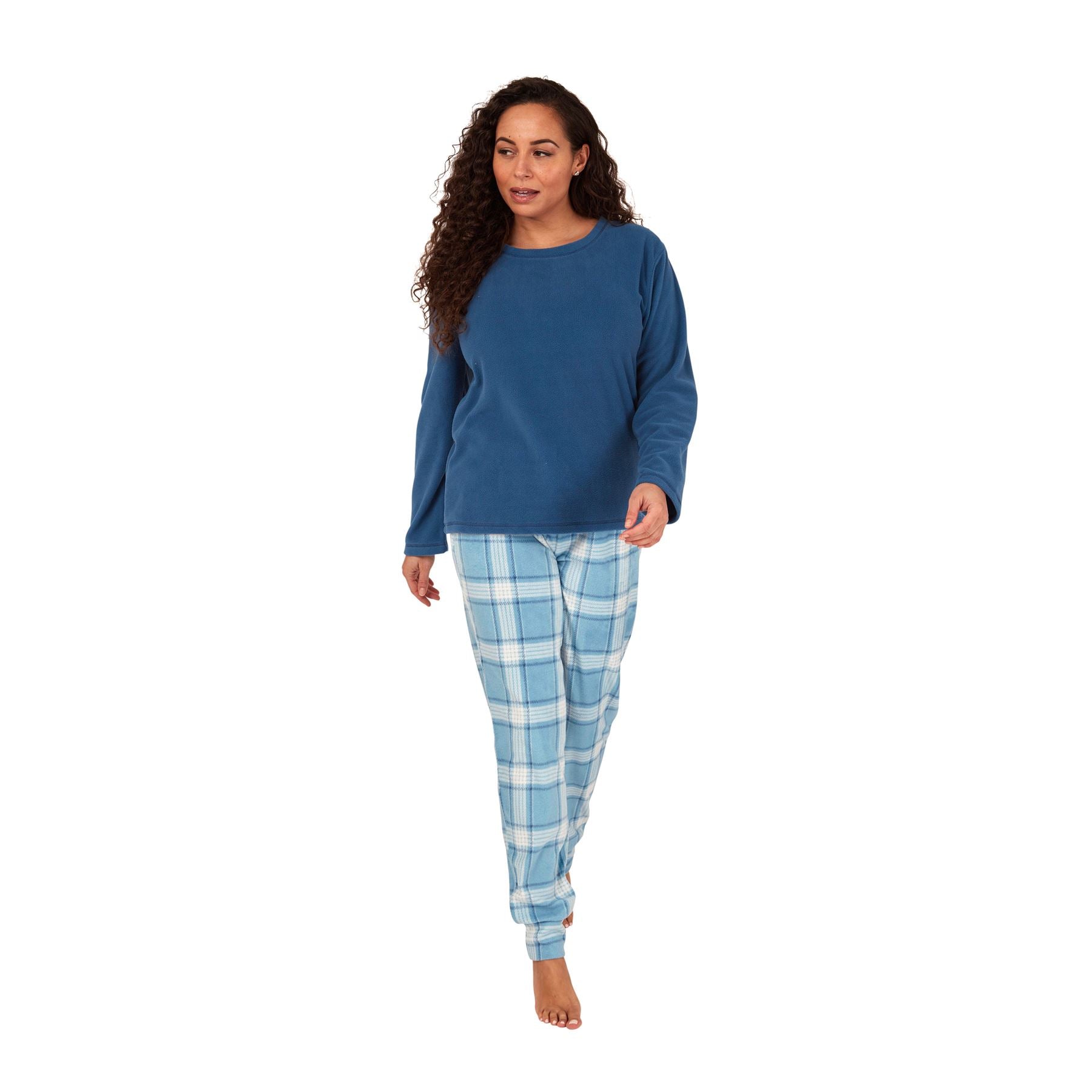 Womens/Ladies Fleece Thermal Pyjamas Pyjama PJs Winter Nightwear Set Size 8-22