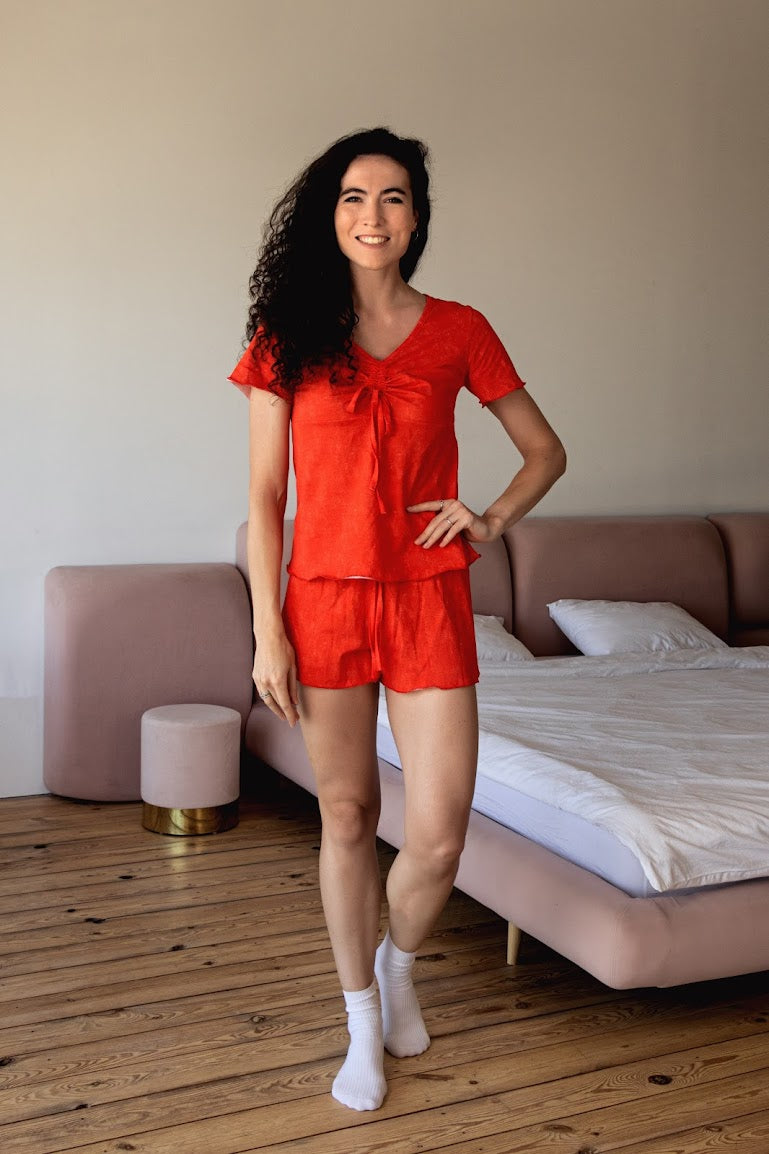 Women’s Pajama Set – Soft T-Shirt & Comfy Shorts,, Summer,  Nosi svoe 8335-00...