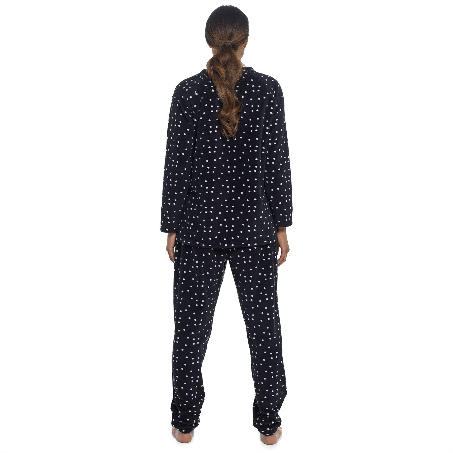 Womens/Ladies Fleece Thermal Pyjamas Pyjama PJs Winter Nightwear Set Size 8-22