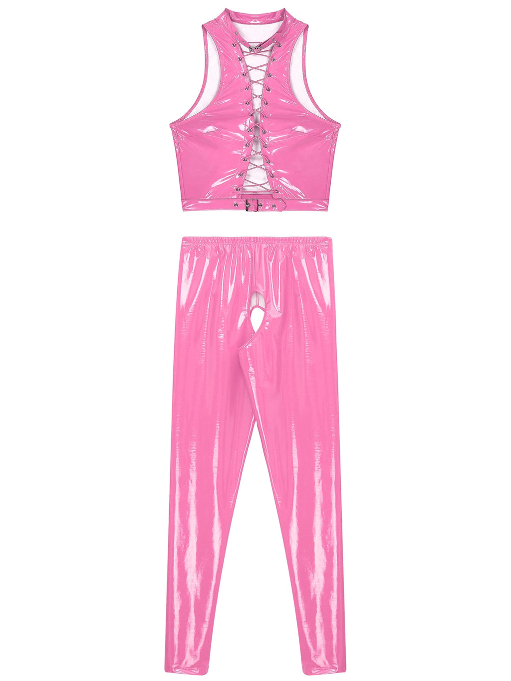 Womens Catsuit Crotchless Nightwear Costume Lingerie Set Bralette Clubwear Bra