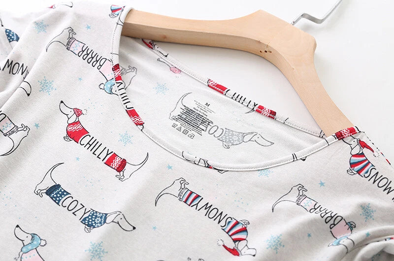 Womens Capri Set Sleepwear Pajamas Woman Sleep Nightshirt Home wear Nightwear Pj