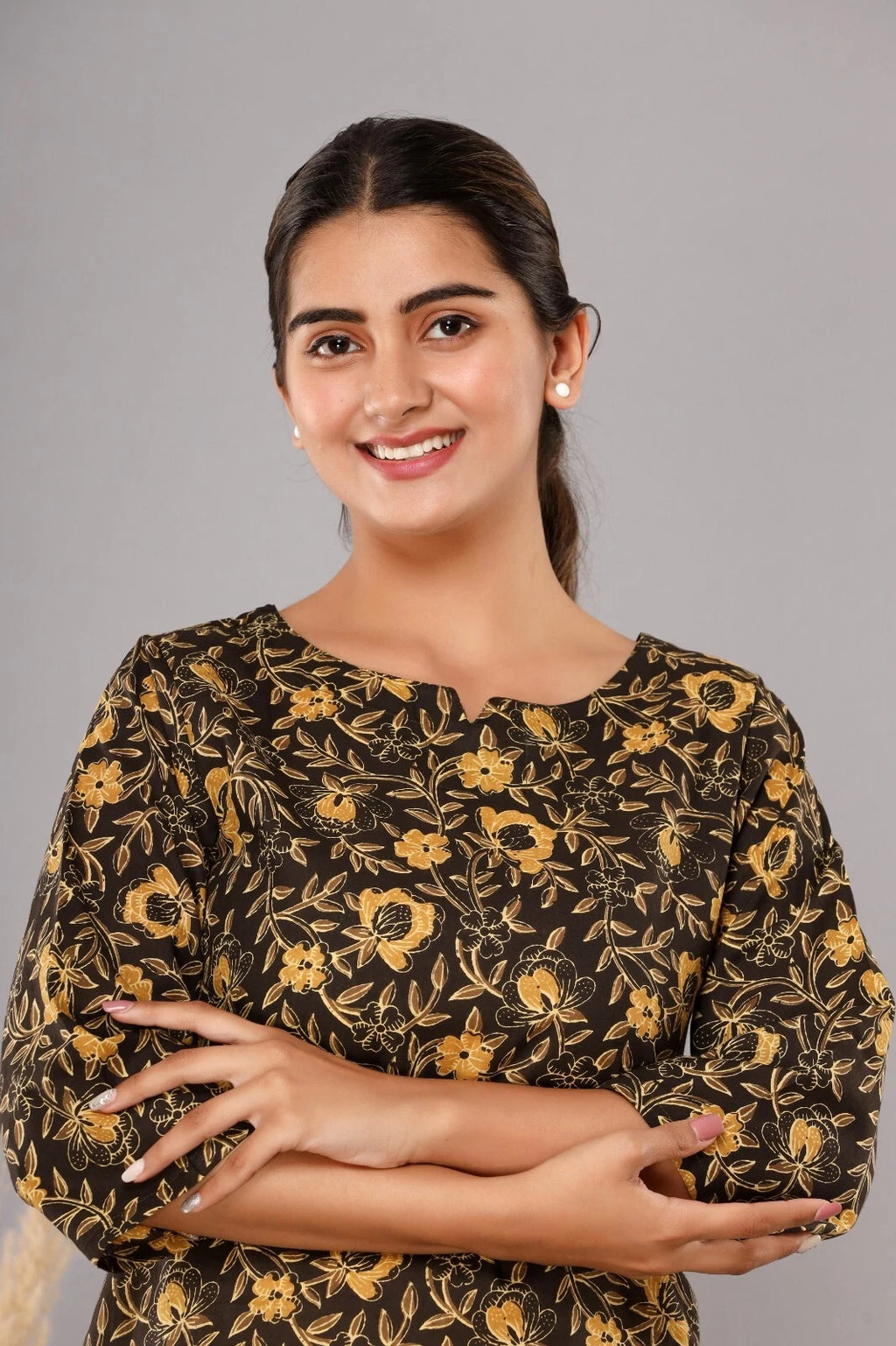 New Indian Printed Cotton Top &Pajama Set Ethnic Sleepwear/Lounge Wear/NightSuit