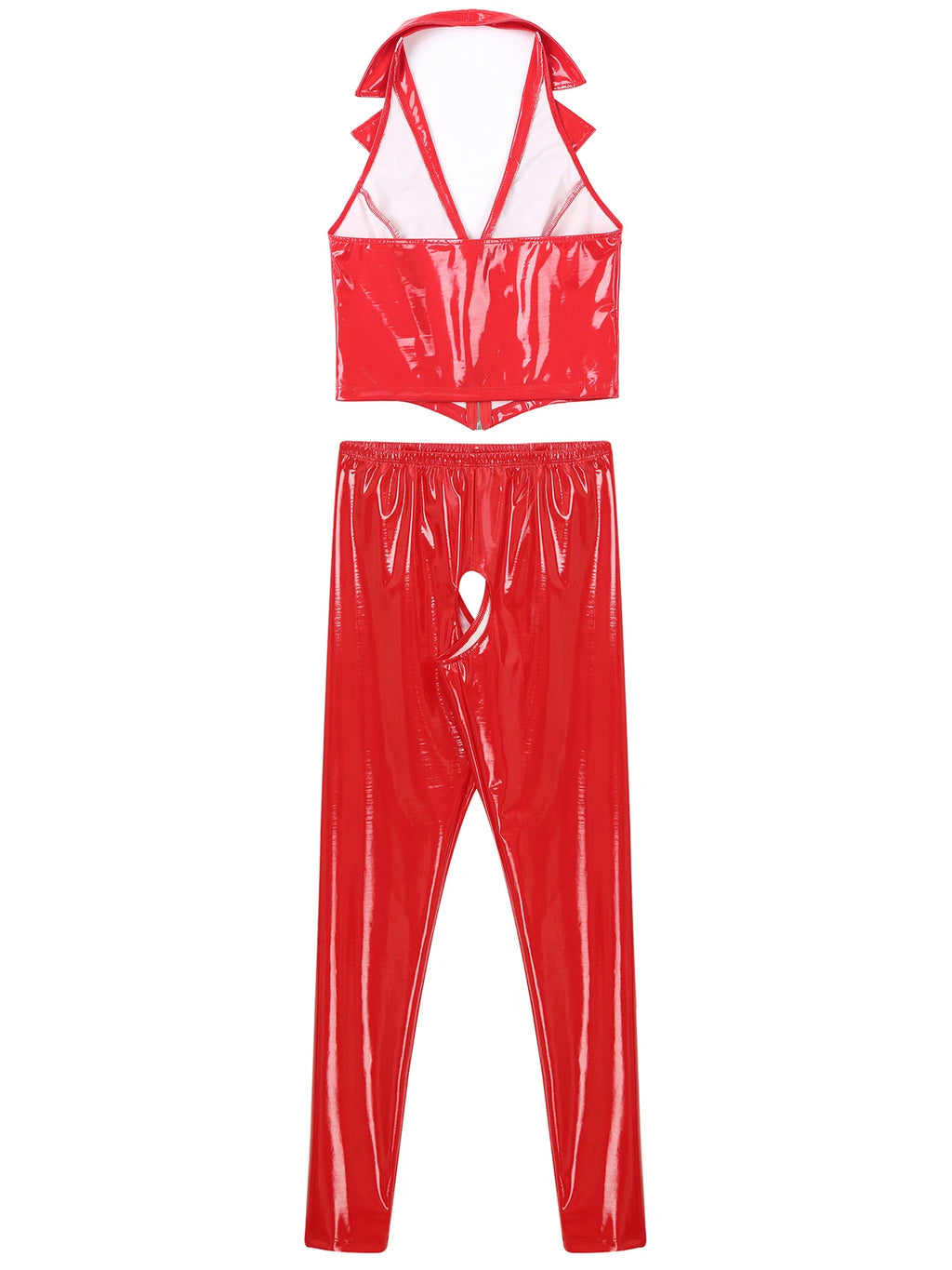 Womens Catsuit Crotchless Nightwear Costume Lingerie Set Bralette Clubwear Bra