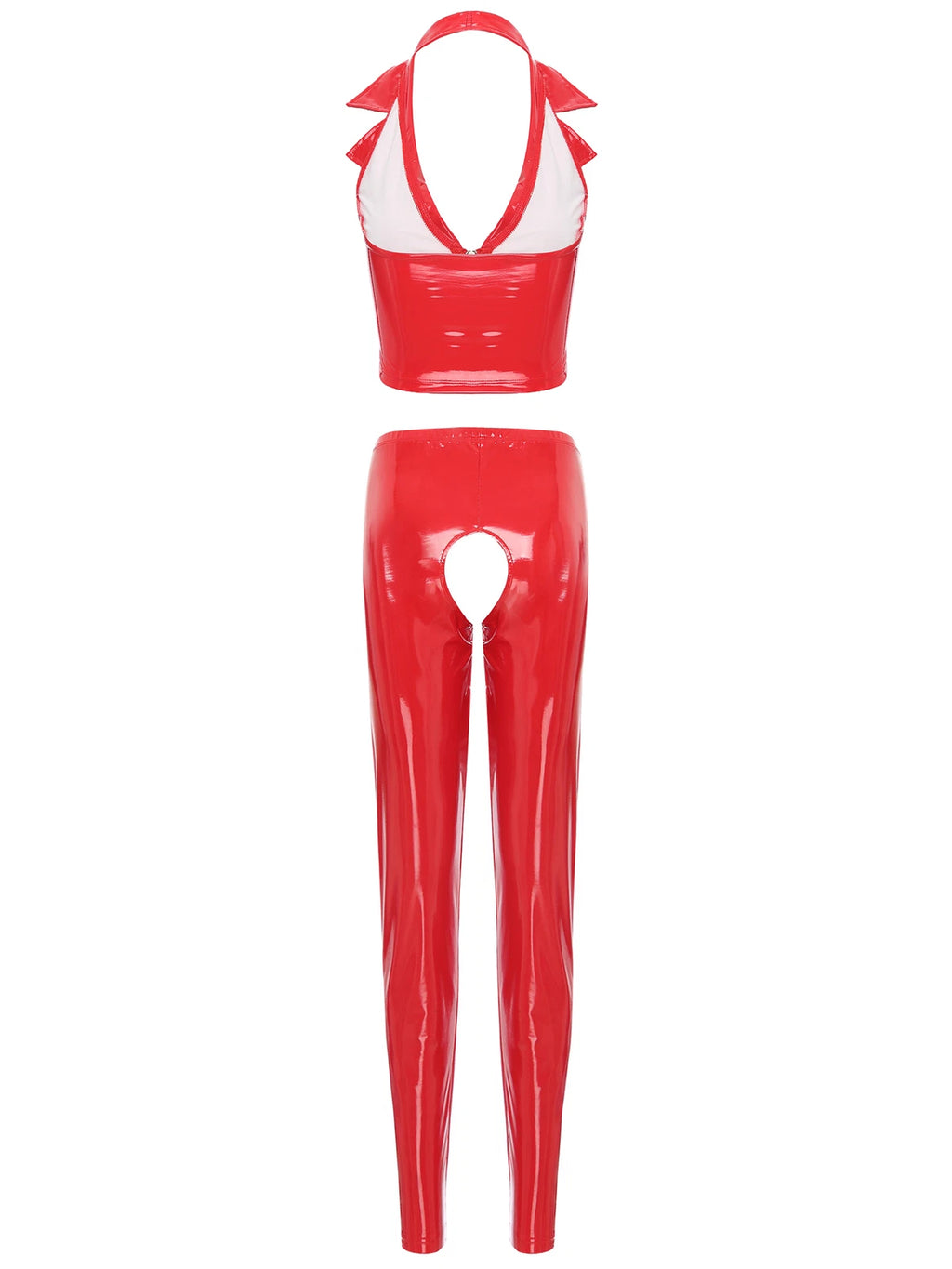 Womens Catsuit Crotchless Nightwear Costume Lingerie Set Bralette Clubwear Bra