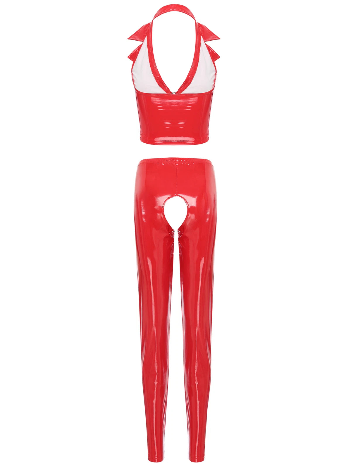 Womens Catsuit Crotchless Nightwear Costume Lingerie Set Bralette Clubwear Bra