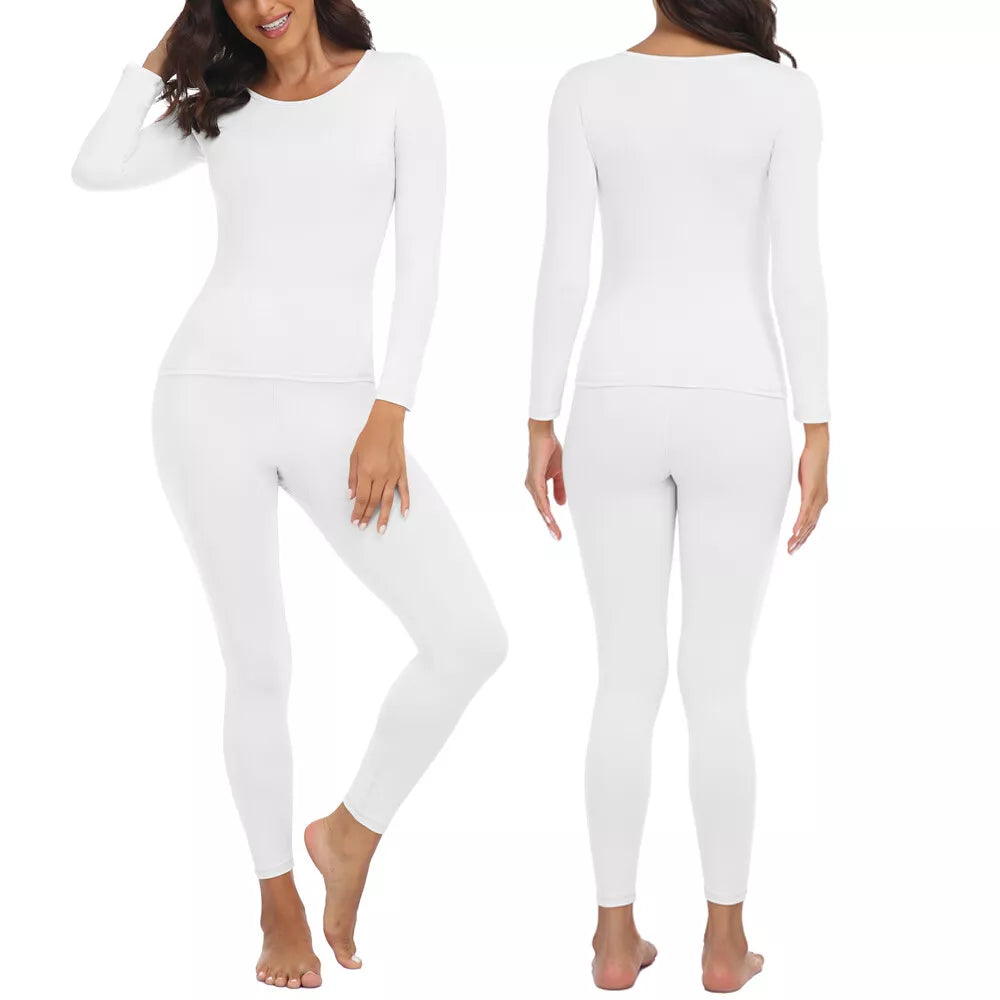 Women's Long Johns Thermal Underwear Warm Base Layer Pajama Set for Cold Weather