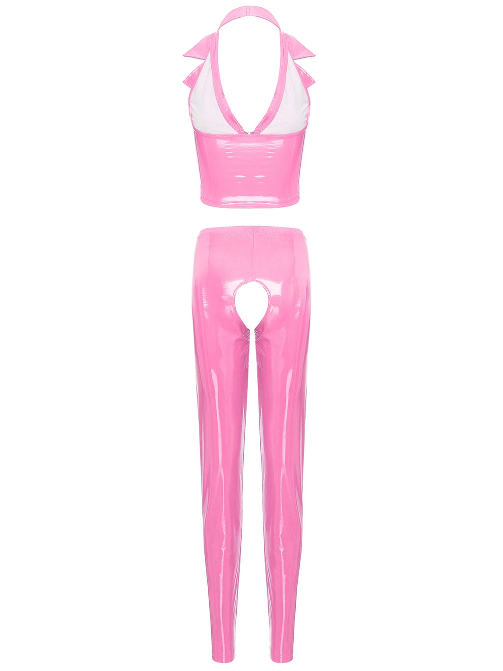 Womens Catsuit Crotchless Nightwear Costume Lingerie Set Bralette Clubwear Bra