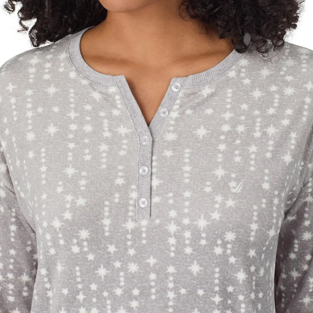 NWT Nautica Women's 2-Pc  PJ Lightweight Stretch Fleece Pajama Lounge Set s:S-3X