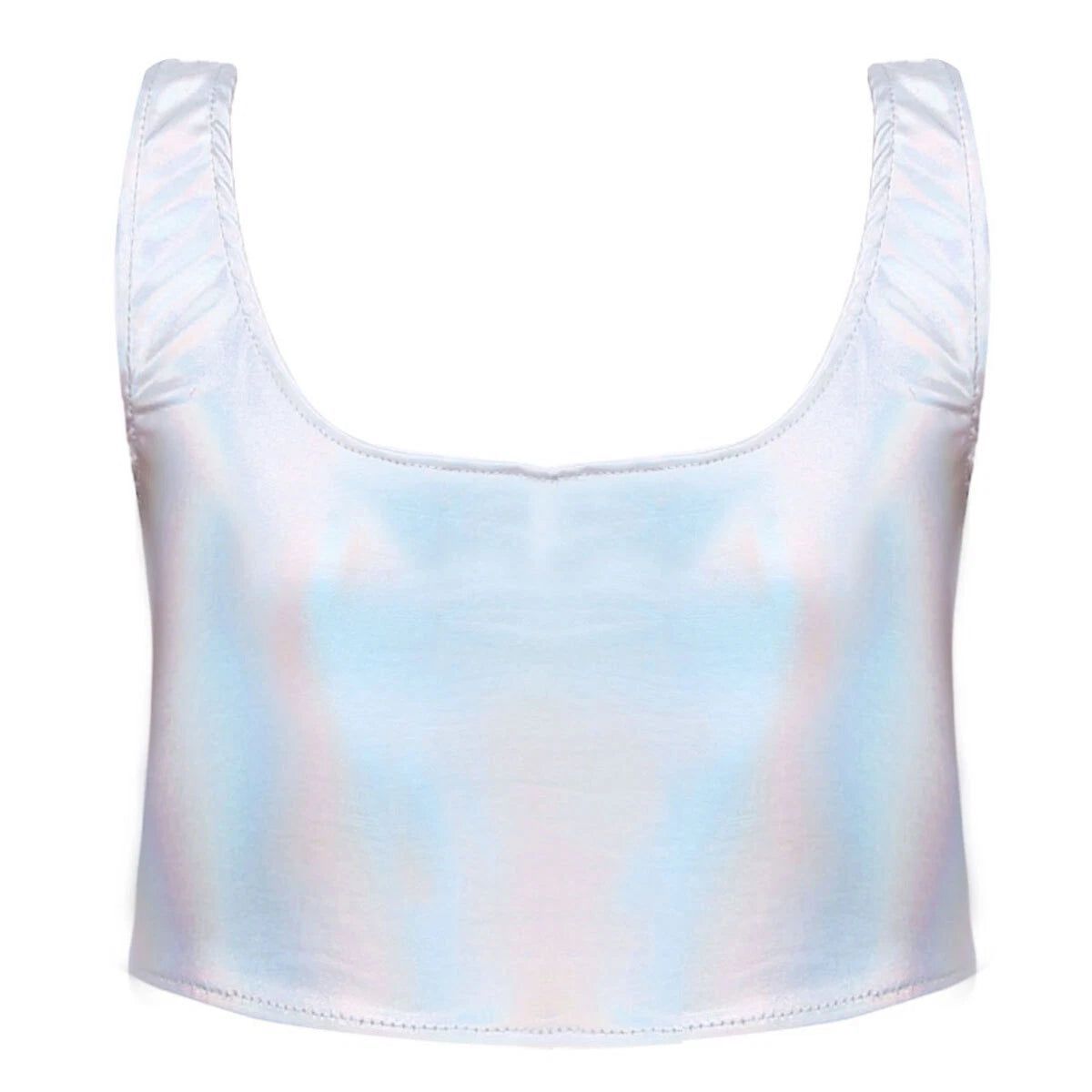 Womens Lingerie Set Metallic Crop Top Wirefree Miniskirt Unlined Nightwear Sexy