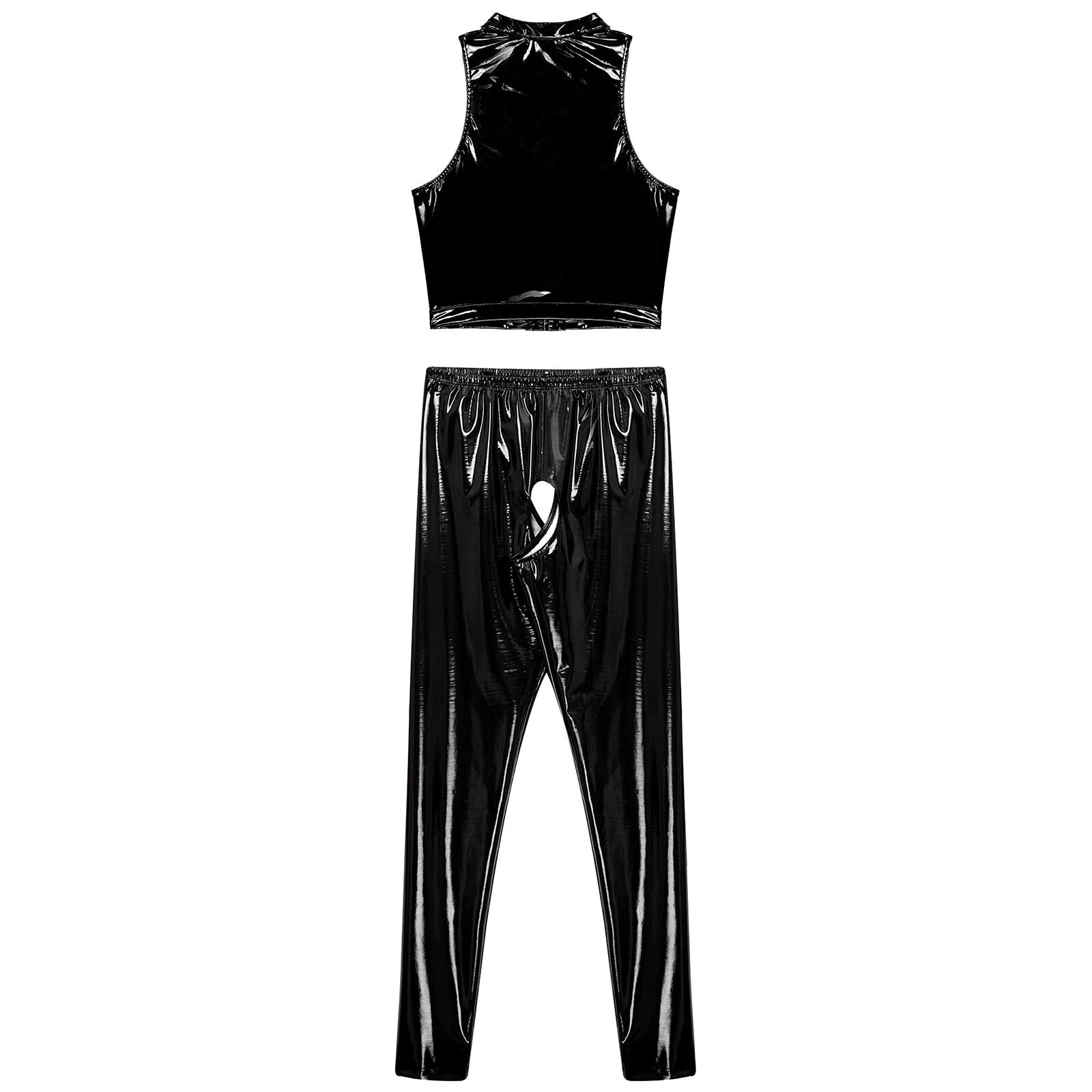 Womens Catsuit Crotchless Nightwear Costume Lingerie Set Bralette Clubwear Bra