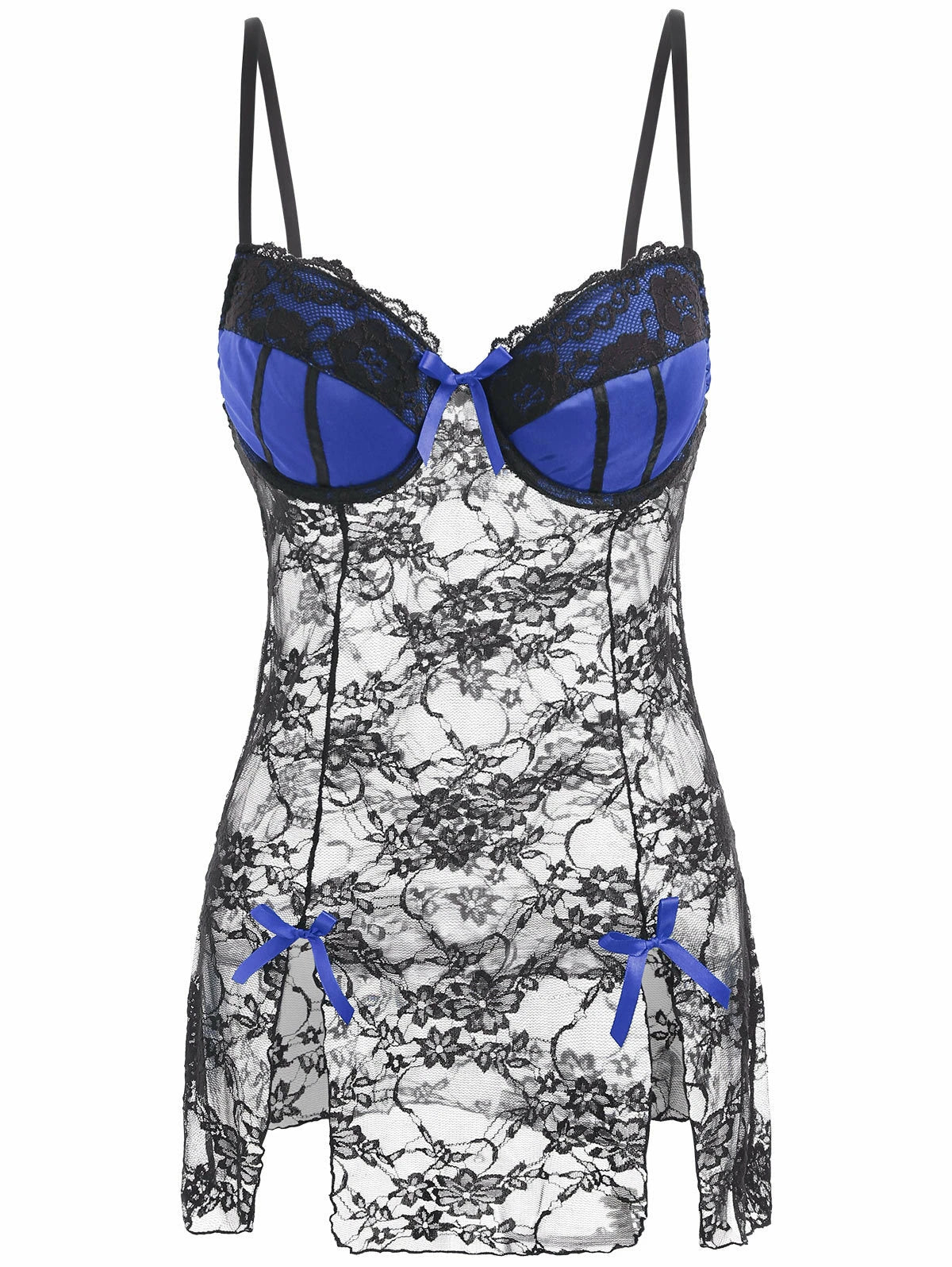 Women Lace Sexy Lingerie Nightwear Sleepwear Babydoll Pajamas Dress G-String Set