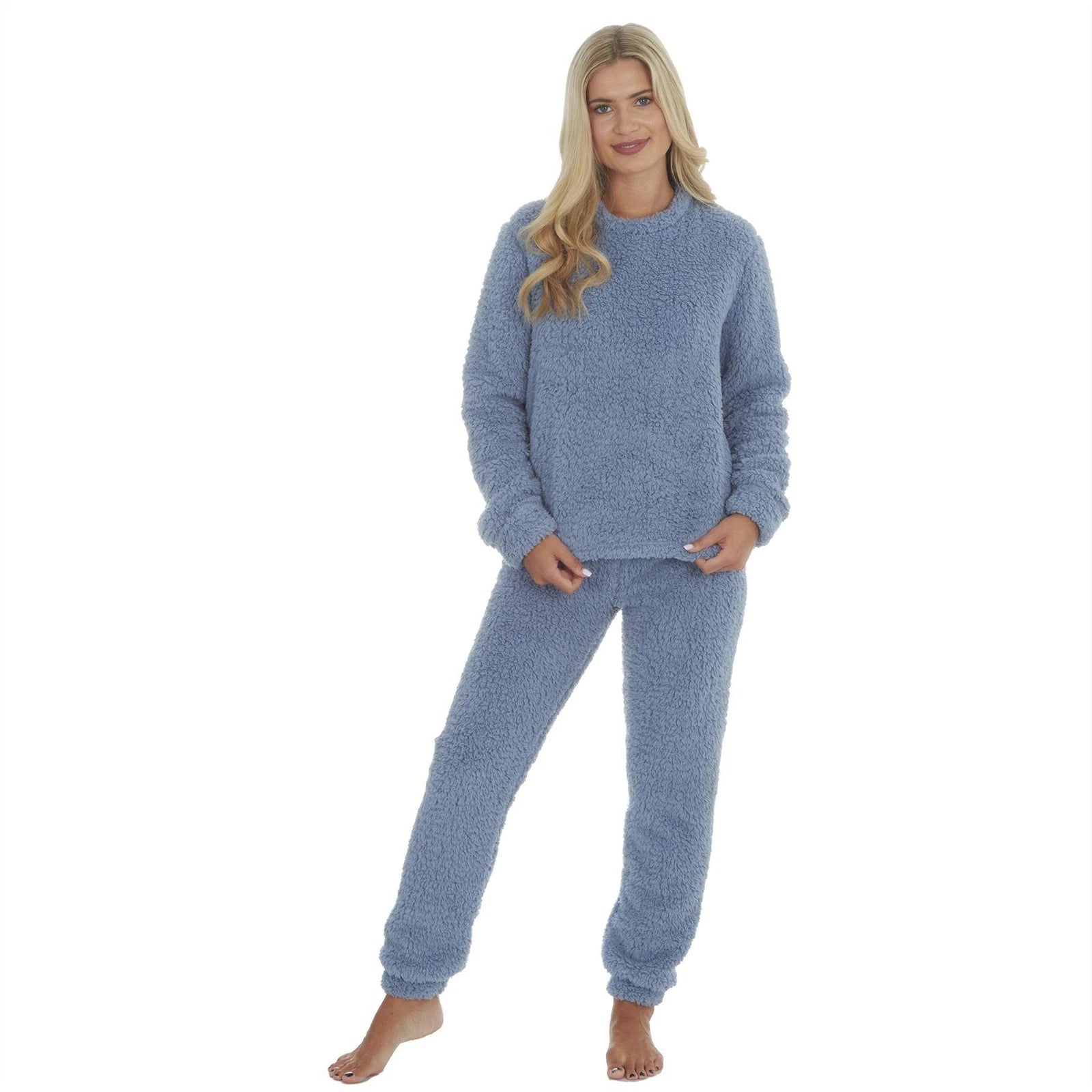 Womens/Ladies Fleece Thermal Pyjamas Pyjama PJs Winter Nightwear Set Size 8-22