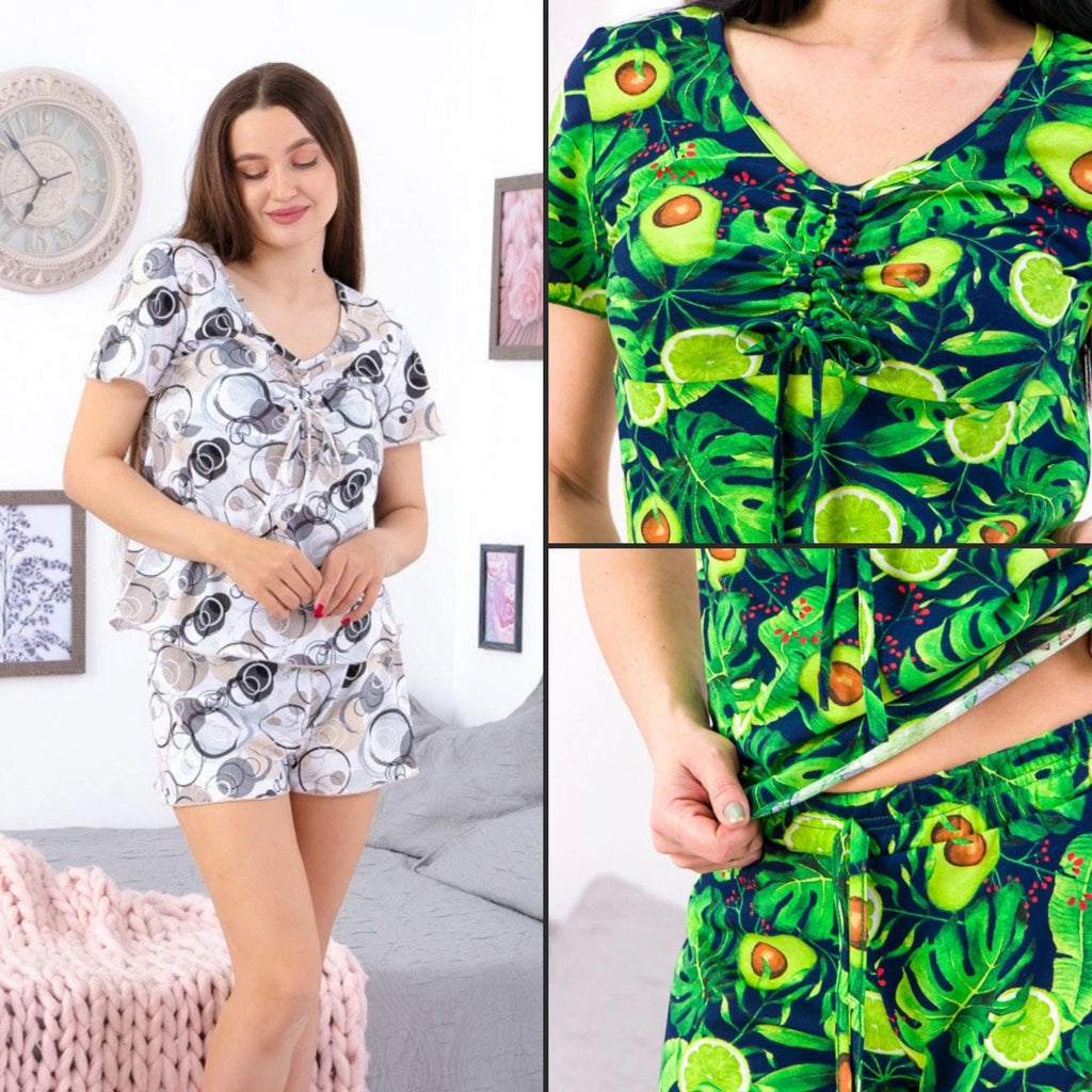 Women’s Pajama Set – Soft T-Shirt & Comfy Shorts,, Summer,  Nosi svoe 8335-00...