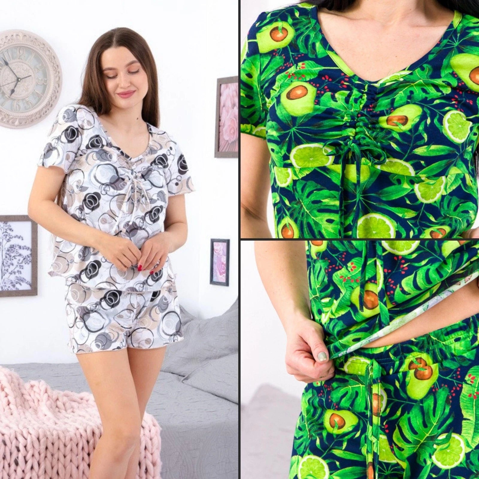 Women’s Pajama Set – Soft T-Shirt & Comfy Shorts,, Summer,  Nosi svoe 8335-00...