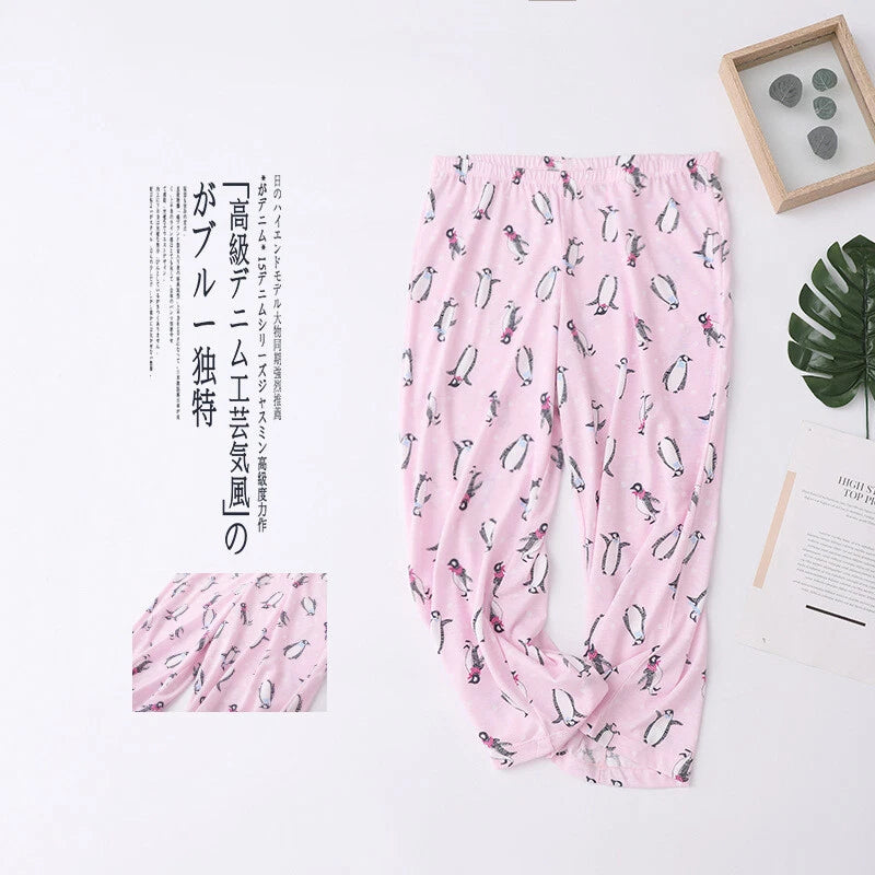 Womens Capri Set Sleepwear Pajamas Woman Sleep Nightshirt Home wear Nightwear Pj