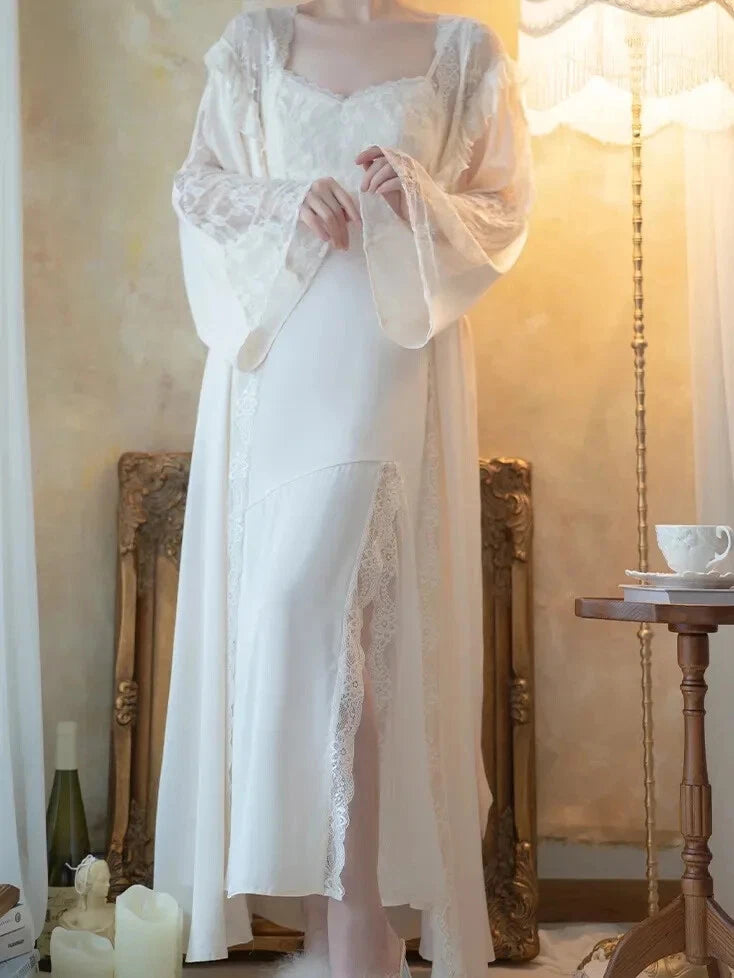 Women robe pajama set pajama suspender pajama summer casual satin bathrobe