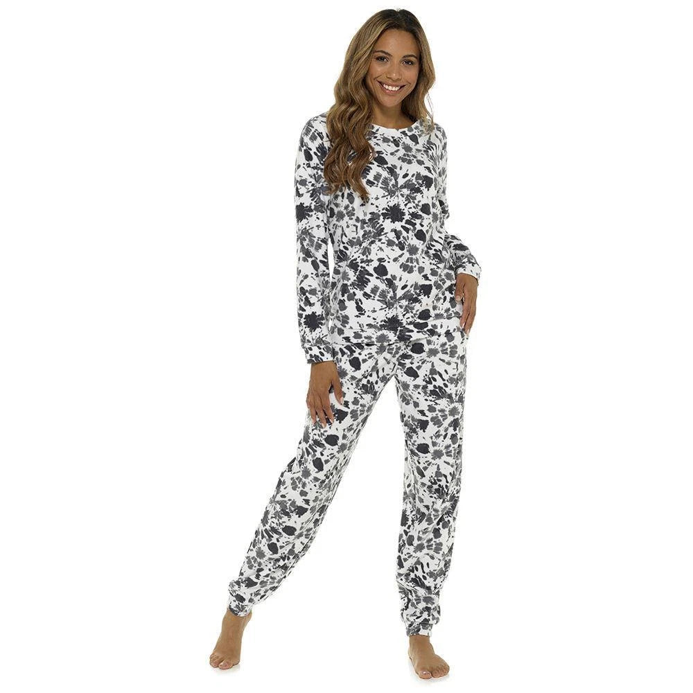 Womens/Ladies Fleece Thermal Pyjamas Pyjama PJs Winter Nightwear Set Size 8-22