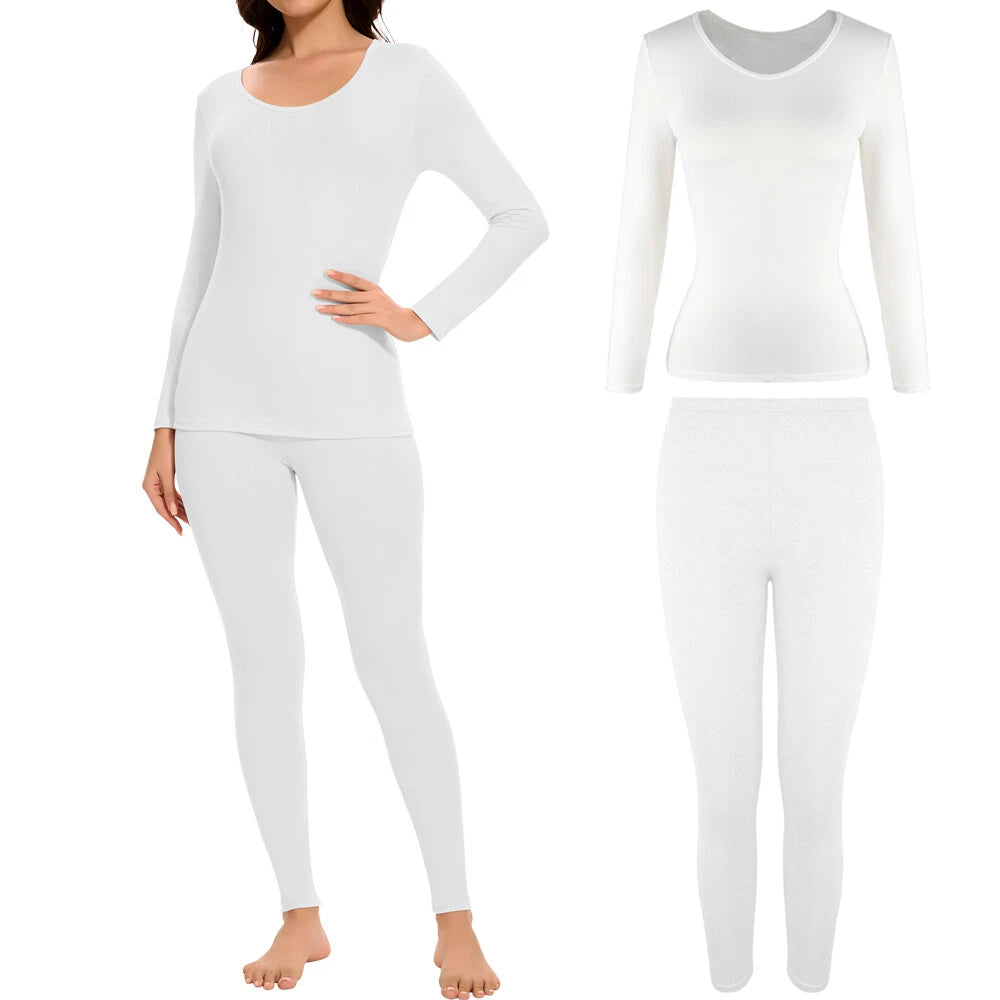 Ropa Interior Térmica para Mujer Conjunto de Pantalones Y Tops Ultra Suave Warm