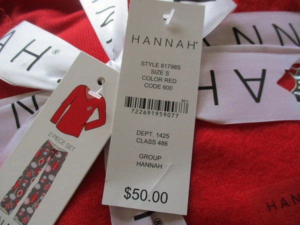 BNWT Hannah 2-pc. Velour Women's PJ Set, Long sleeve top, $50