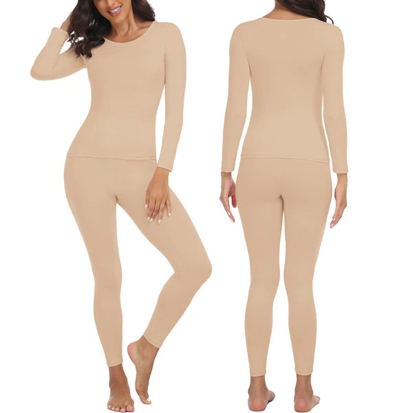 Women's Long Johns Thermal Underwear Warm Base Layer Pajama Set for Cold Weather