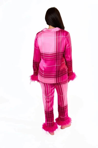 Women New Year Pajamas Set Christmas Shirt Pants Sleepwear Santa Claus Pyjamas